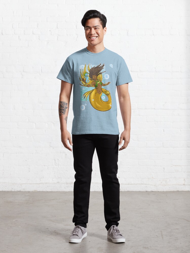 Alternate view of Island Mermaid Bubbles Classic T-Shirt