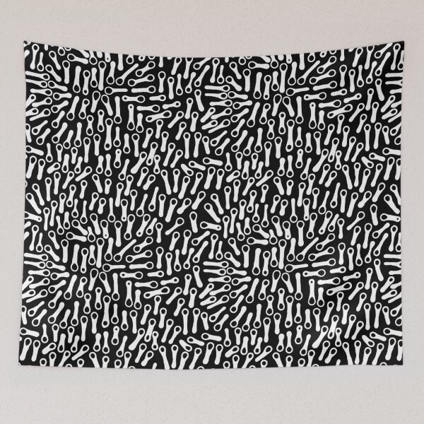 Item preview, Abstract Shapes Pattern 270919 -  White on Black designed and sold by Artberry.