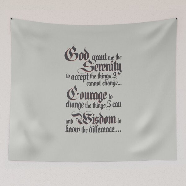 Item preview, Serenity Prayer - AA Script designed and sold by SoberTeeCo.