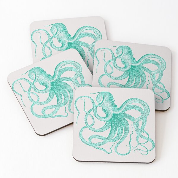 Item preview, Vintage Octopus Illustration in Teal designed and sold by CobwebsClothing.