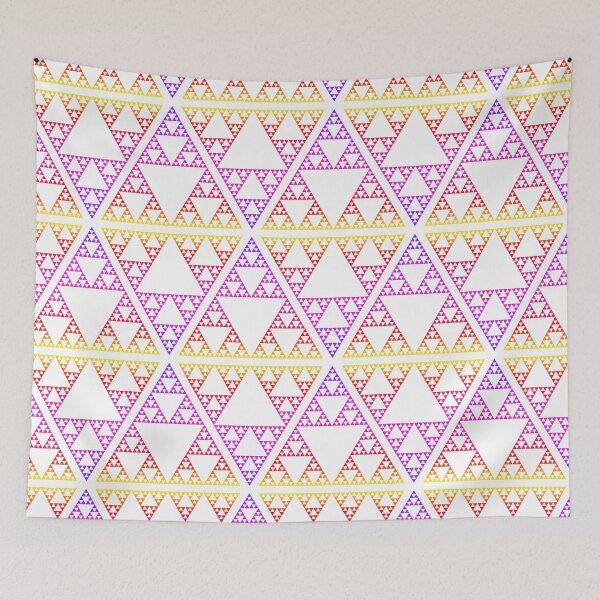 Item preview, Sierpinski Triangle - Yellow / Purple Gradient designed and sold by ilexdesigns.