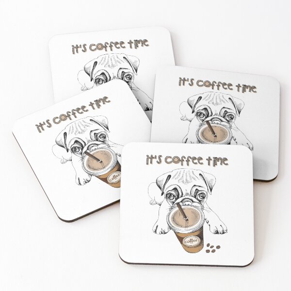 Item preview, Pug Coffee Time designed and sold by FaithC340.