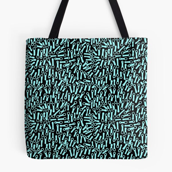 Item preview, Abstract Shapes Pattern 270919 -  Ice Blue on Black designed and sold by Artberry.