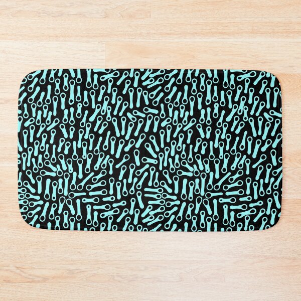 Item preview, Abstract Shapes Pattern 270919 -  Ice Blue on Black designed and sold by Artberry.