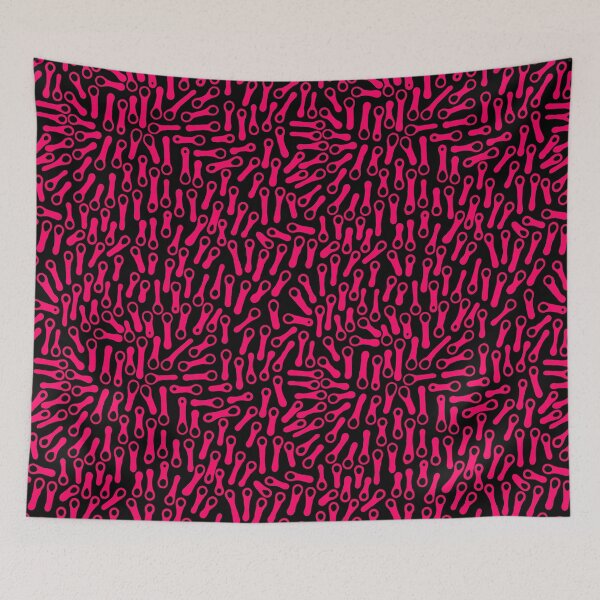 Item preview, Abstract Shapes Pattern 270919 -  Neon Red on Black designed and sold by Artberry.