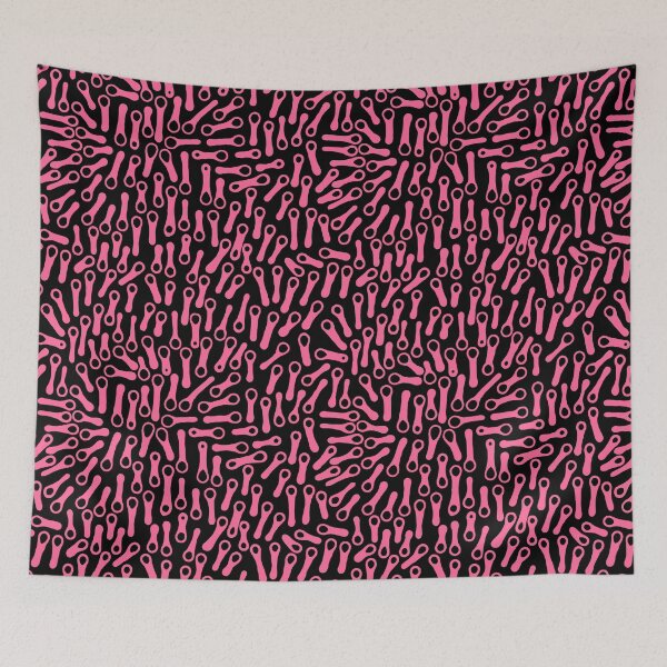 Item preview, Abstract Shapes Pattern 270919 - Deep Pink on Black designed and sold by Artberry.