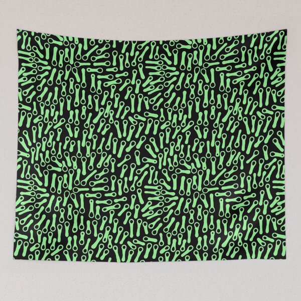 Item preview, Abstract Shapes Pattern 270919 - Mint Green on Black designed and sold by Artberry.