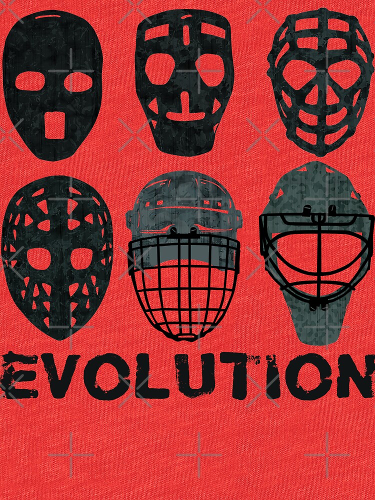 "Hockey Goalie Mask Evolution." Tshirt by gamefacegear Redbubble