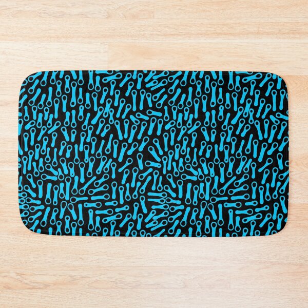 Item preview, Abstract Shapes Pattern 270919 - Sky Blue on Black designed and sold by Artberry.