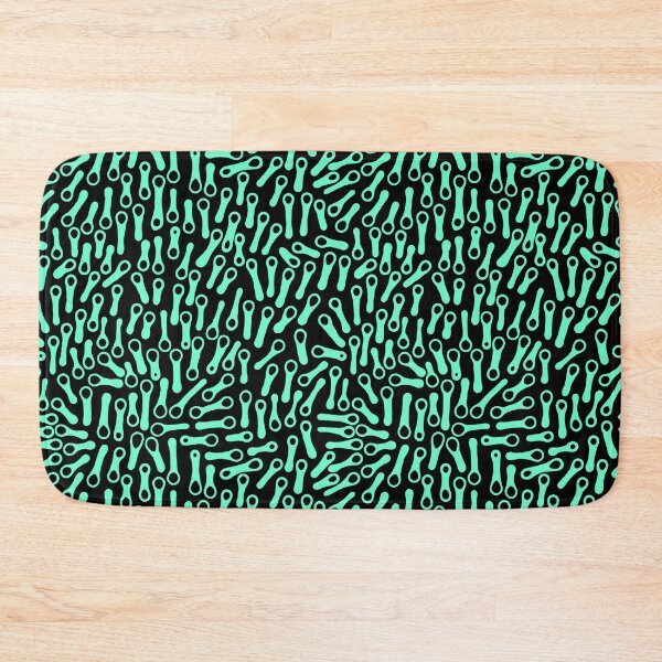 Item preview, Abstract Shapes Pattern 270919 - Turquoise on Black designed and sold by Artberry.