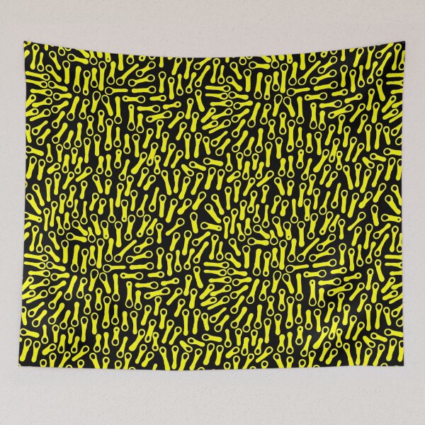 Item preview, Abstract Shapes Pattern 270919 - Yellow on Black designed and sold by Artberry.