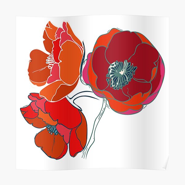 California Poppies Poster