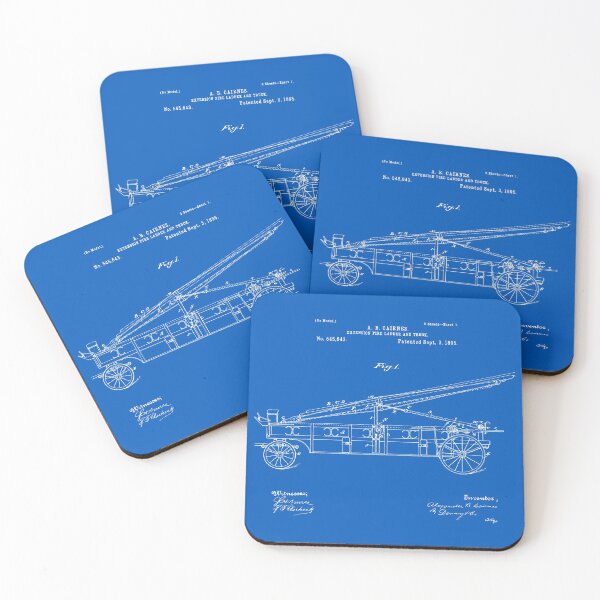 Item preview, Vintage Firetruck Patent - Blueprint designed and sold by FinlayMcNevin.