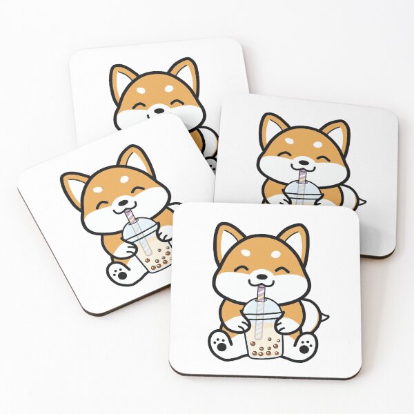 Item preview, Shiba Loves Bubble Tea! designed and sold by SirBobalot.