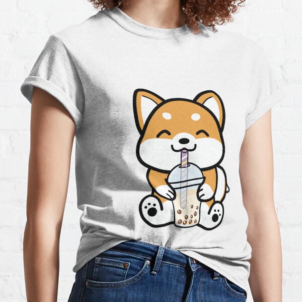 Item preview, Shiba Loves Bubble Tea! designed and sold by SirBobalot.