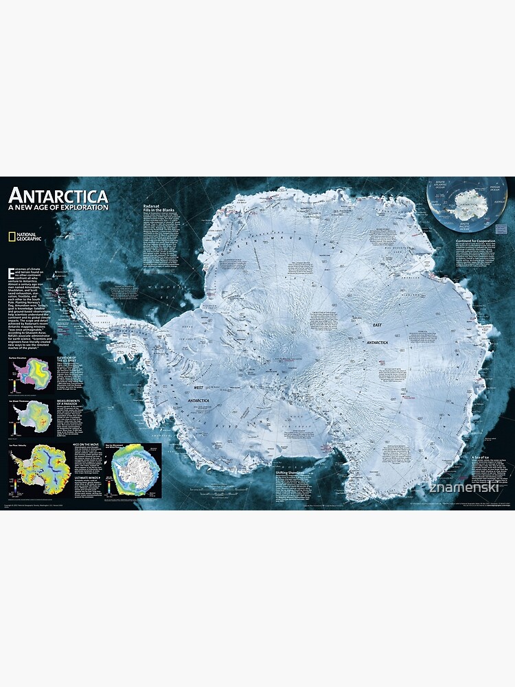Satellite map of Antarctica - Спутниковая карта Антарктиды by znamenski