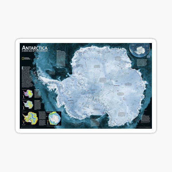  Satellite map of Antarctica - Спутниковая карта Антарктиды  #Satellitemap #Antarctica  Sticker