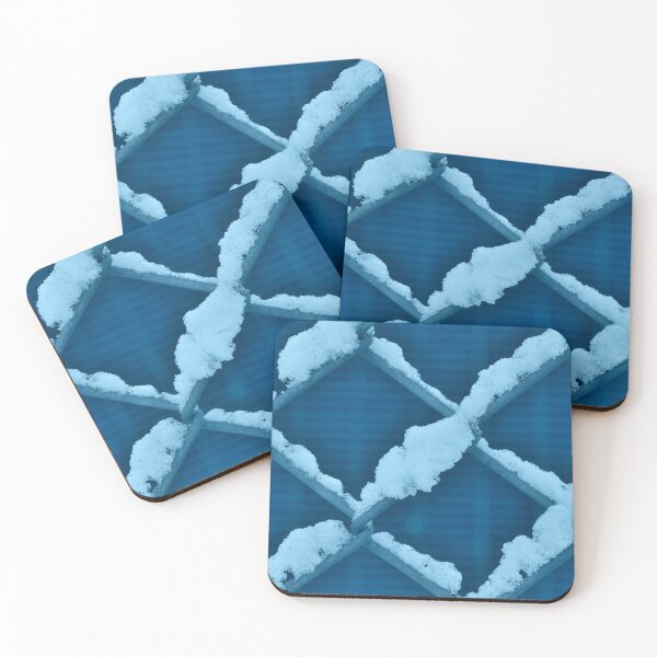 Item preview, Fence With Snow in Blue designed and sold by Mike Ashley.