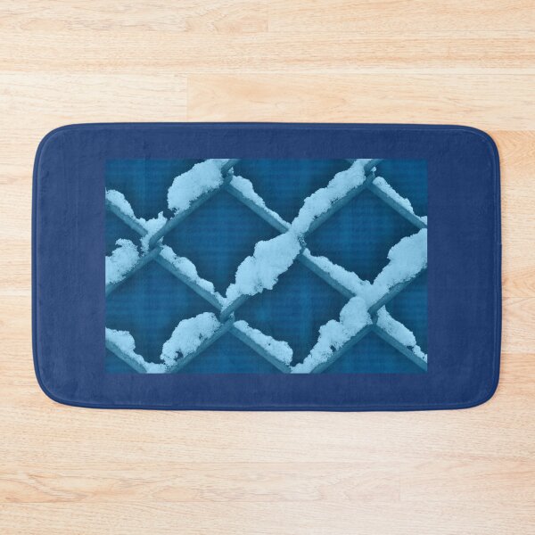 Item preview, Fence With Snow in Blue designed and sold by Mike Ashley.