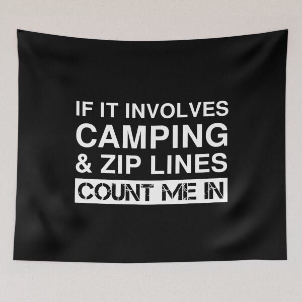 Item preview, Funny Camping And Zip Lines RV Outdoor Camper designed and sold by Creekman Designs.