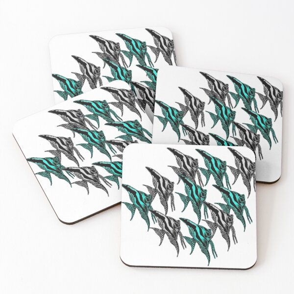 Item preview, Angelfish Scalare y Blue Angelfish Scalare en fondo blanco designed and sold by Nosnah.
