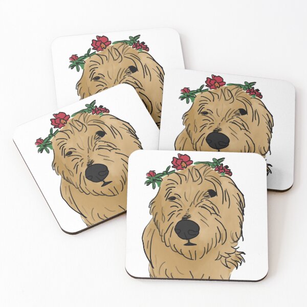 Item preview, Cute Dog with Flower Crown designed and sold by Little-Art-Life.