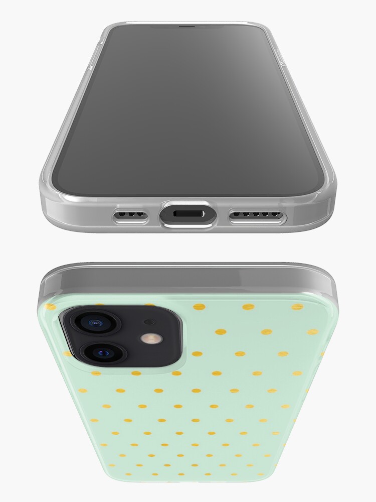 Alternate view of light mint gold dots iPhone Case & Cover