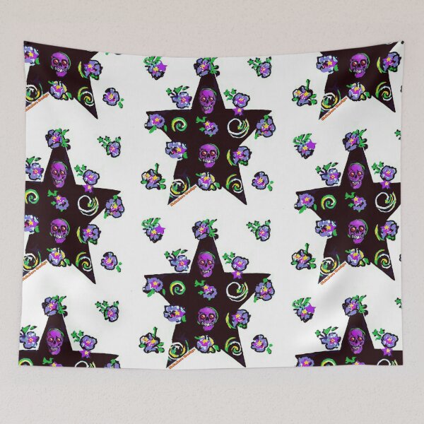 Item preview, Blackstar Flower skull designed and sold by NolaJere.