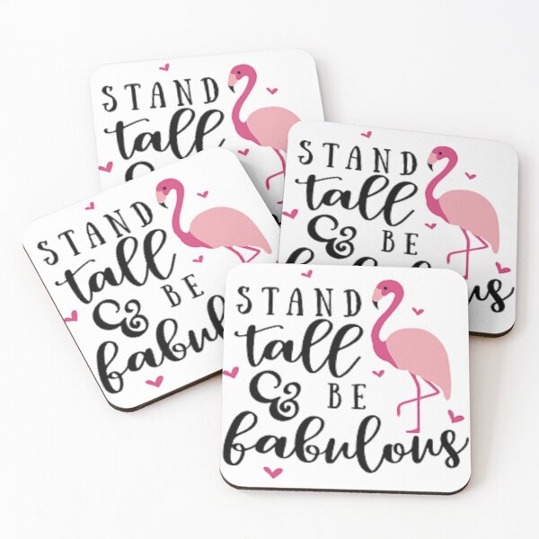 Item preview, Stand Tall And Be Fabulous Flamingo print on apparel, accessories, stickers and more designed and sold by lduke47.