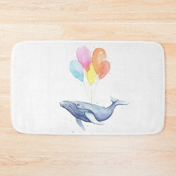Item preview, Floating Whale with Balloons designed and sold by Olga Shvartsur.