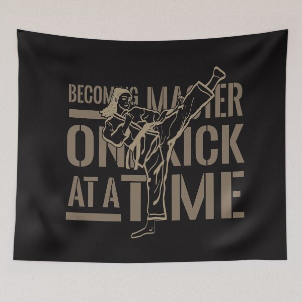 Item preview, taekwondo kick, poomsae, korean martial arts with stencil font designed and sold by koreandesign.
