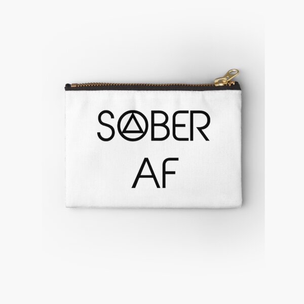 Item preview, Sober AF - Stacked with Recovery Symbol designed and sold by SoberTeeCo.