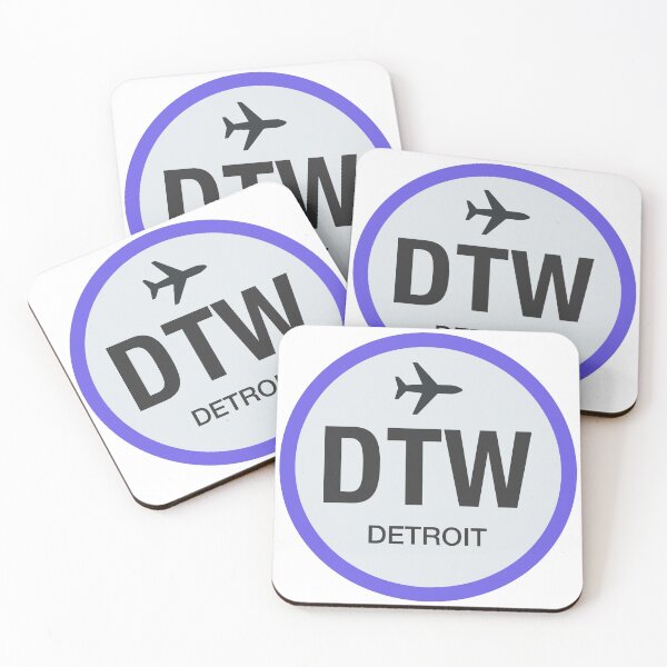 Item preview, Airport code DTW Detroit designed and sold by AND Sticker.