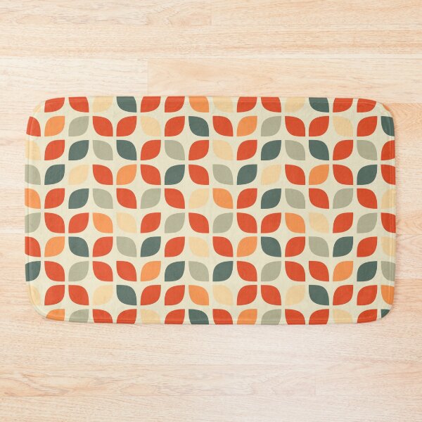 Item preview, Mid century modern tulip pattern red blue designed and sold by RetroForHome.