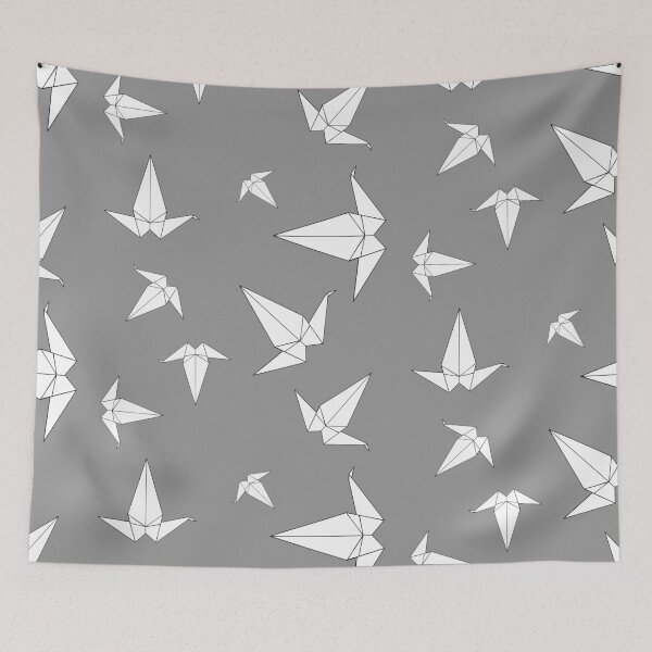 Item preview, Origami Peace Cranes - Grey designed and sold by christinaashman.