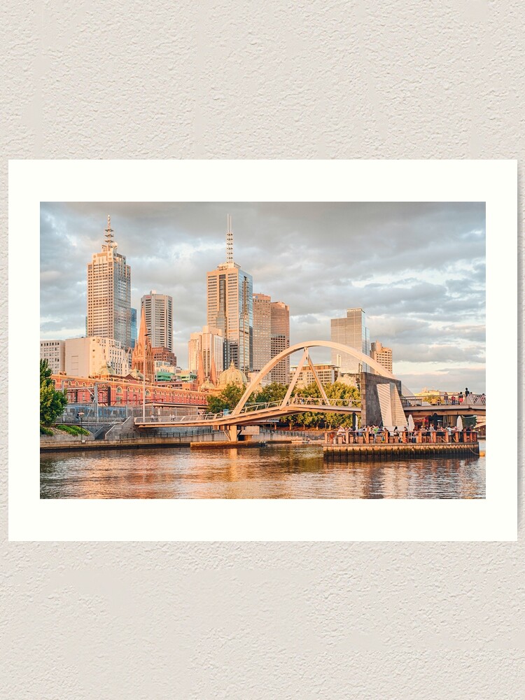 Alternate view of Pastel Melbourne Art Print