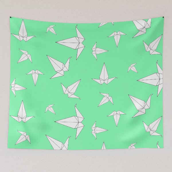 Item preview, Origami Peace Cranes - Mint designed and sold by christinaashman.