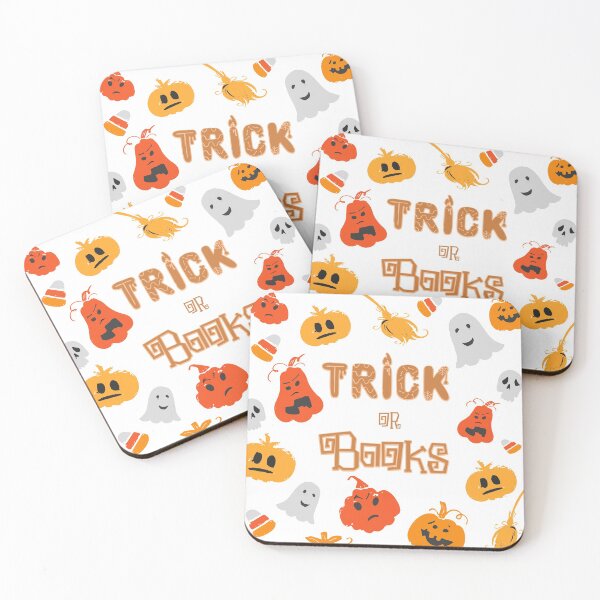 Item preview, Trick or Books - White Background designed and sold by tanyabooksecret.