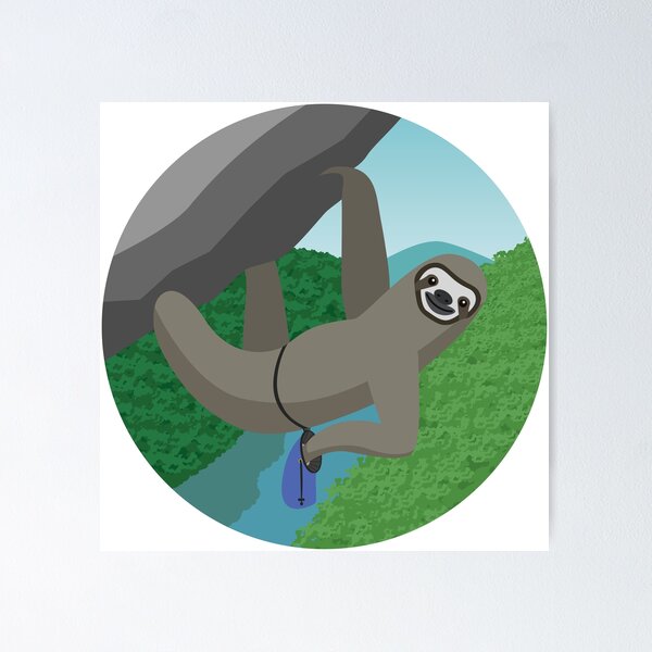Item preview, Rock Climbing Sloth | New River Gorge designed and sold by RottenBoot22.