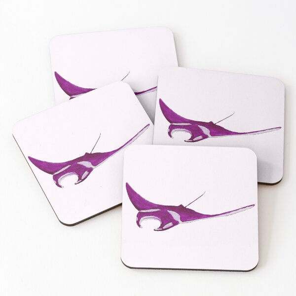 Item preview, manta ray purple version watercolor way designed and sold by Zamen.