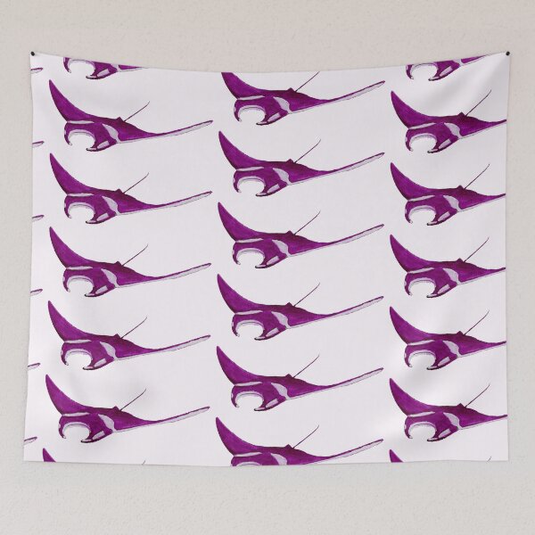 Item preview, manta ray purple version watercolor way designed and sold by Zamen.