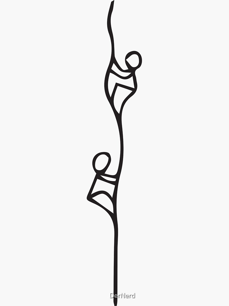 Climbing Stick Figures Climbing Stickmans Stickerundefined By