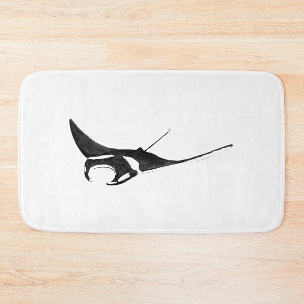 Item preview, manta ray black version watercolor way designed and sold by Zamen.
