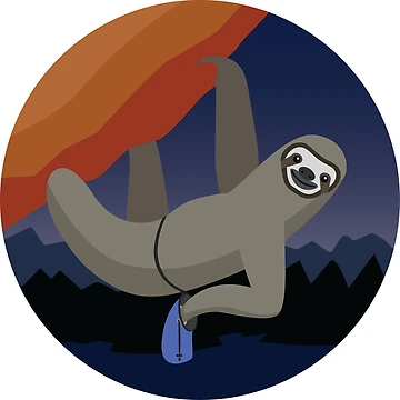 Artwork thumbnail, Rock Climbing Sloth | Red Rocks Night Mode by RottenBoot22