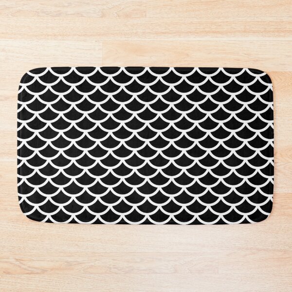 Item preview, Black And White Fish Scale Pattern designed and sold by TMBTM.
