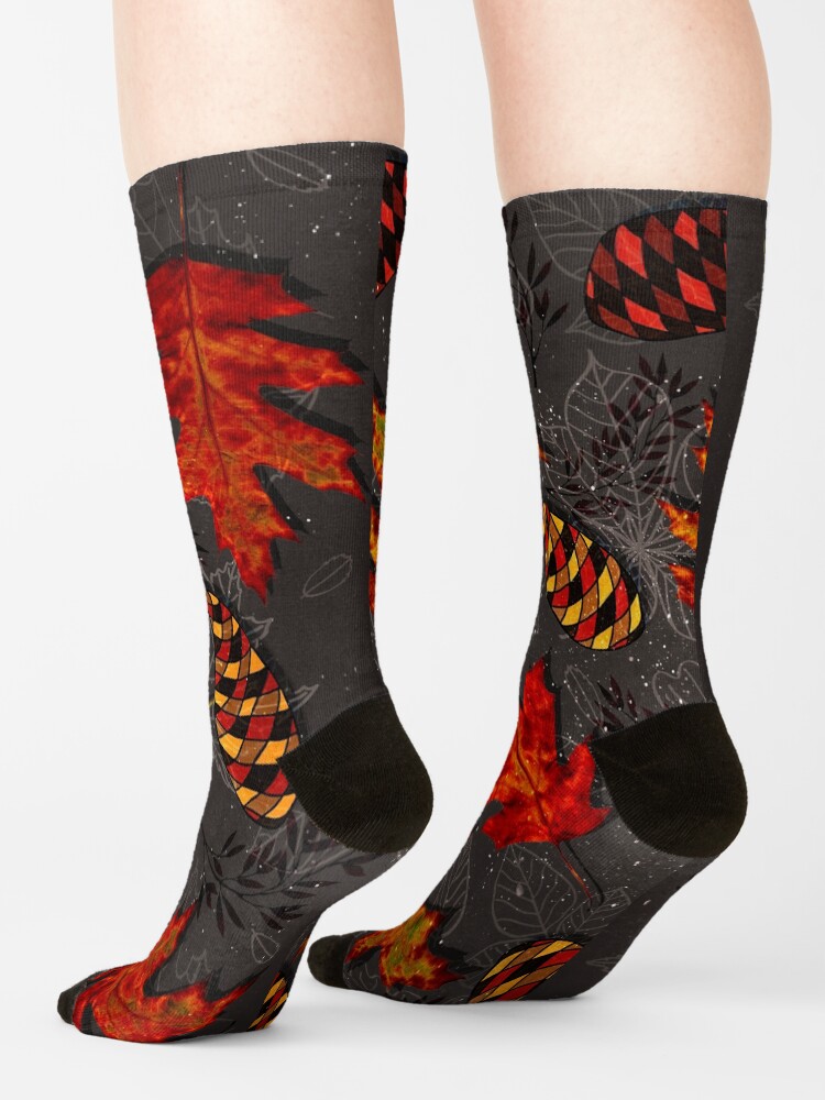 Alternate view of Autumn Galaxy Socks