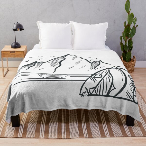 Item preview, Mountain Hiking and Tent Camping Life Outdoors designed and sold by IslandLakeTree.