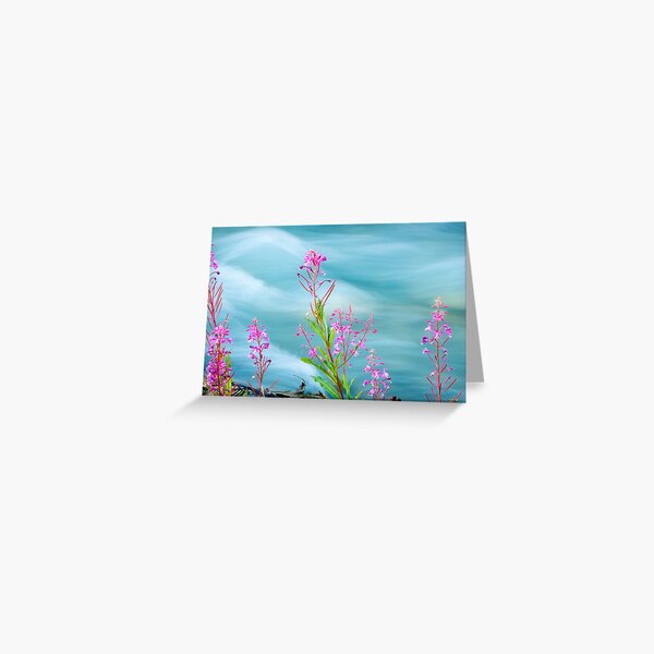 Fireweed and Stream Greeting Card