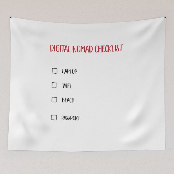 Item preview, Digital Nomad Checklist designed and sold by Vectorqueen.