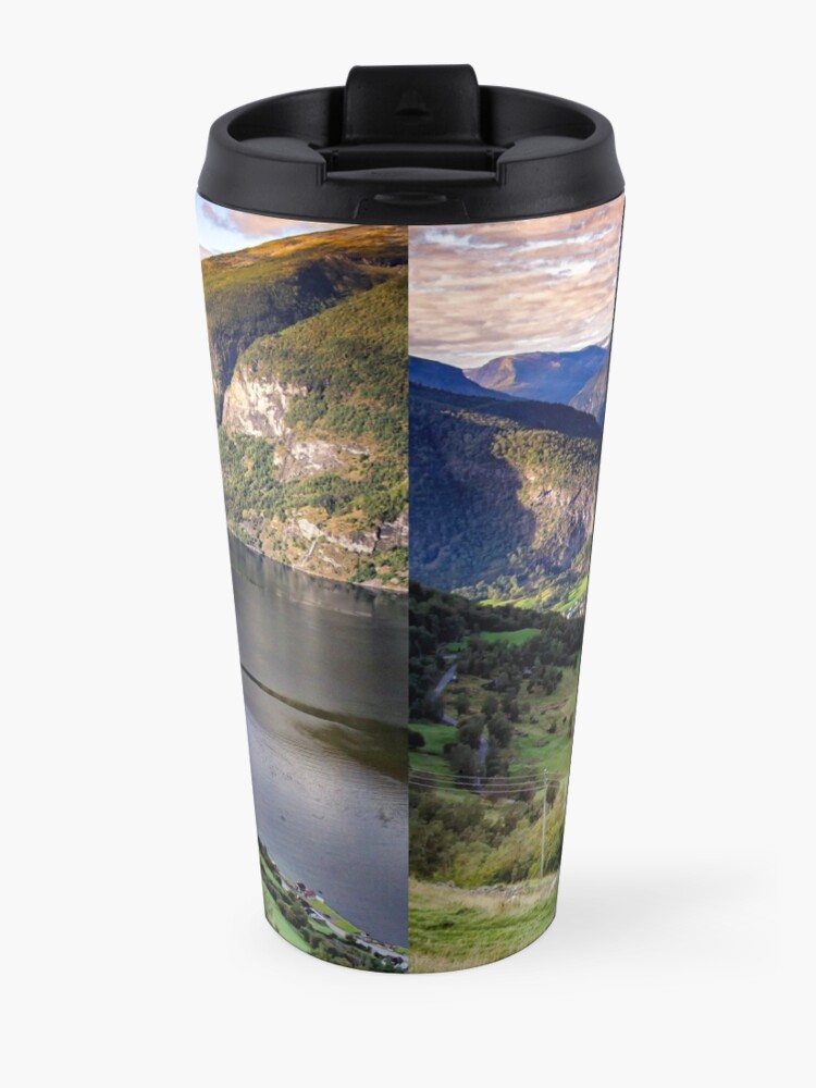 Alternate view of Aurlandsfjord Above Flåm - Norway Travel Mug